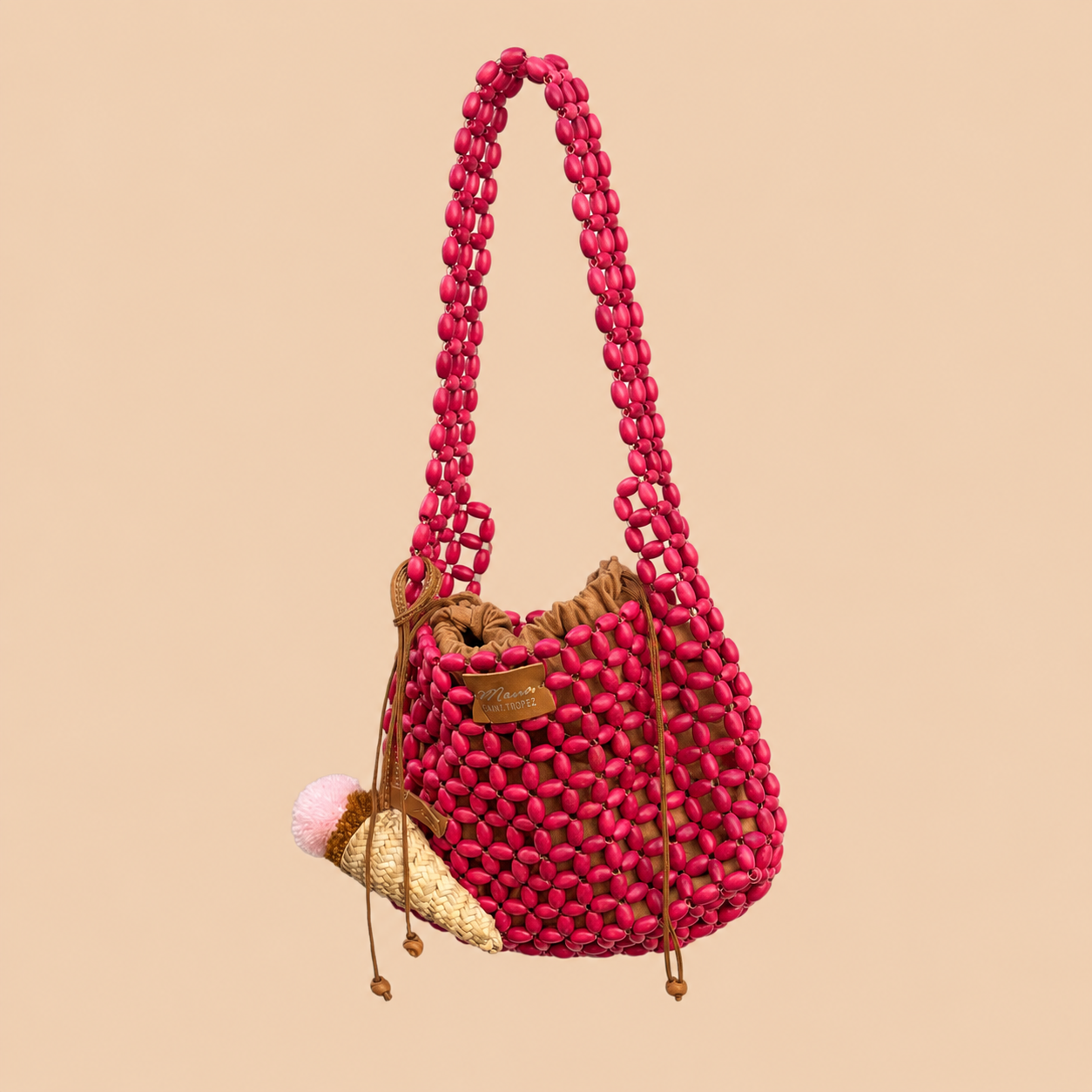 SMALL WOODEN BEADS BAG