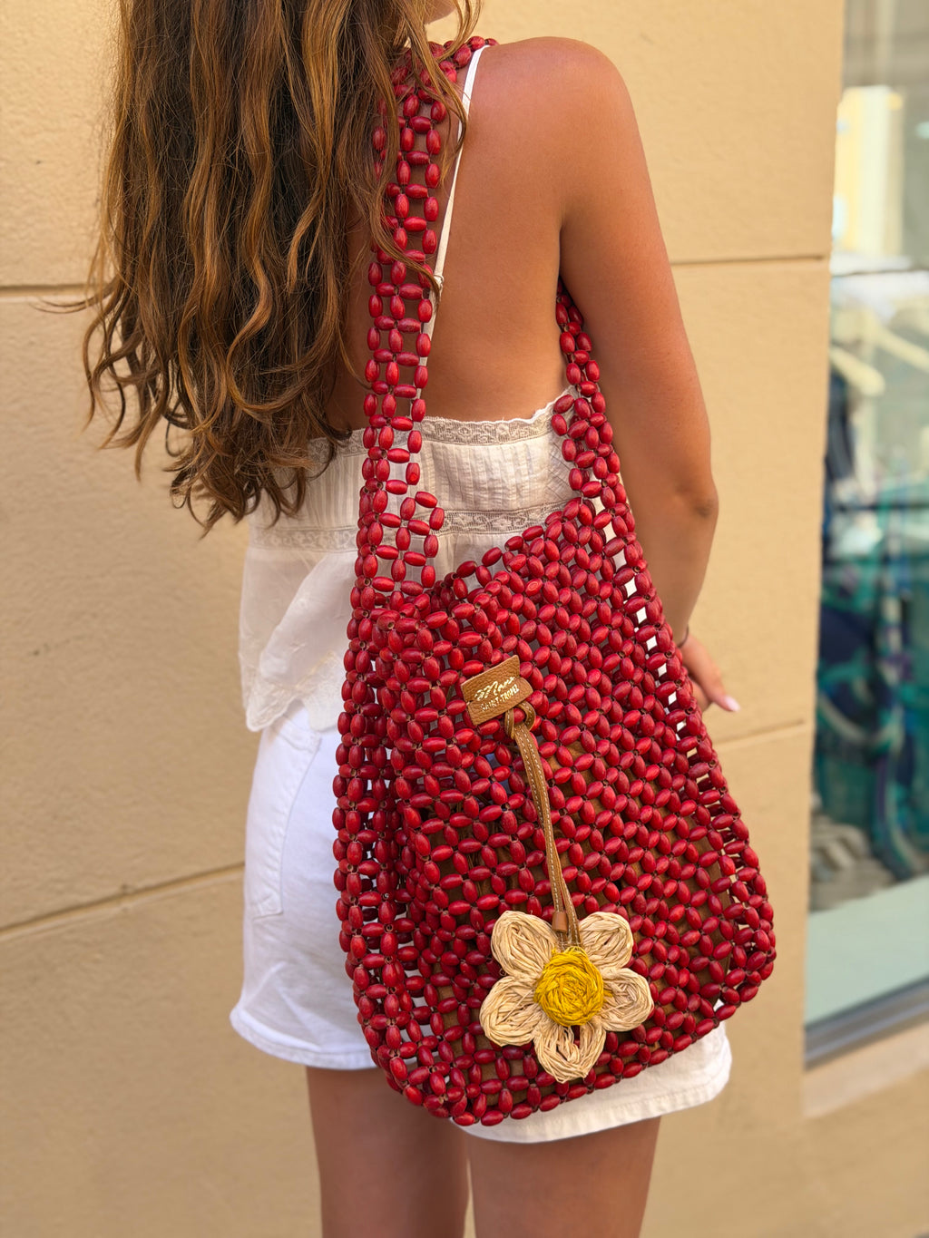 WOODEN BEADS BAG