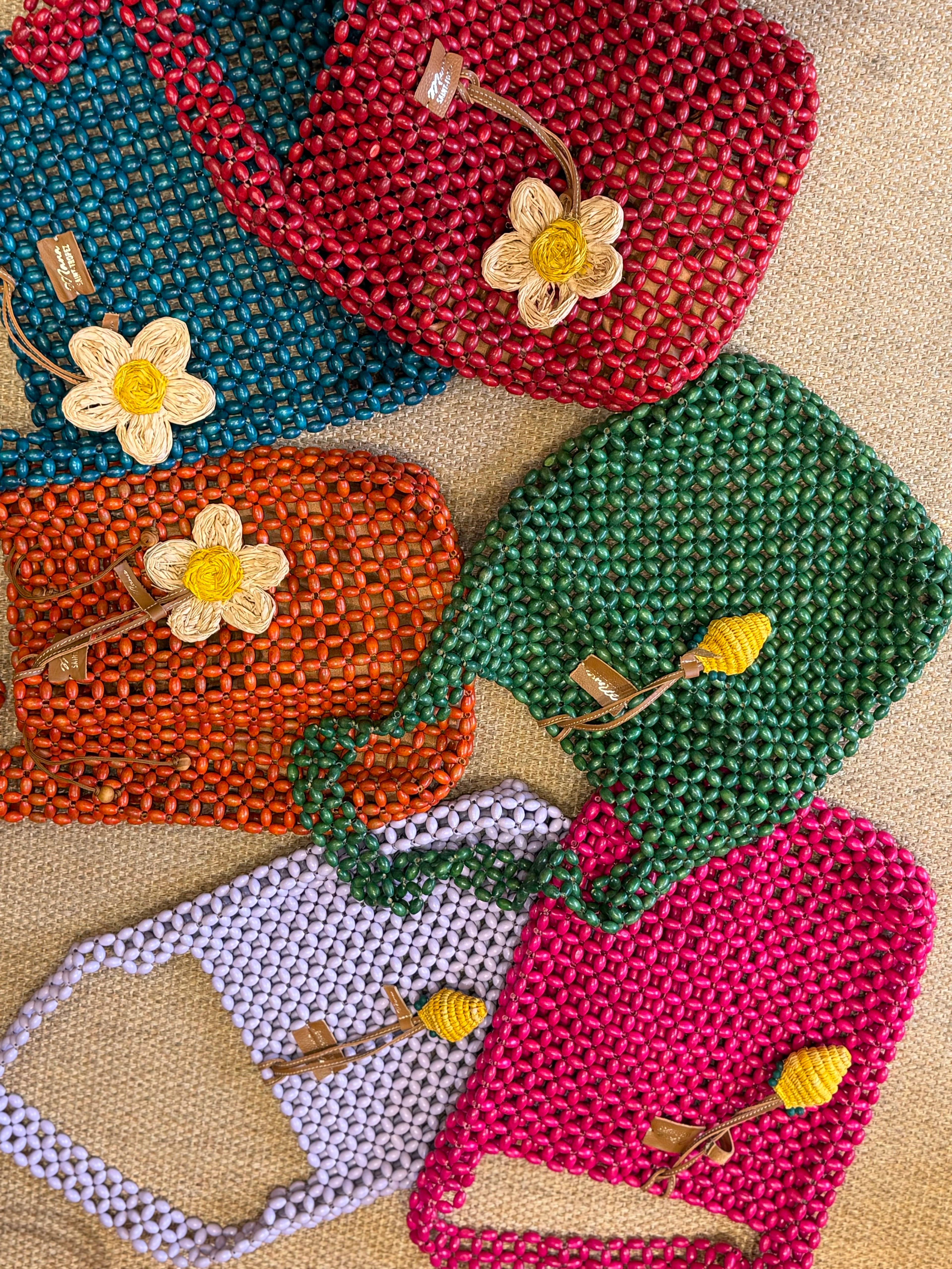 WOODEN BEADS BAG