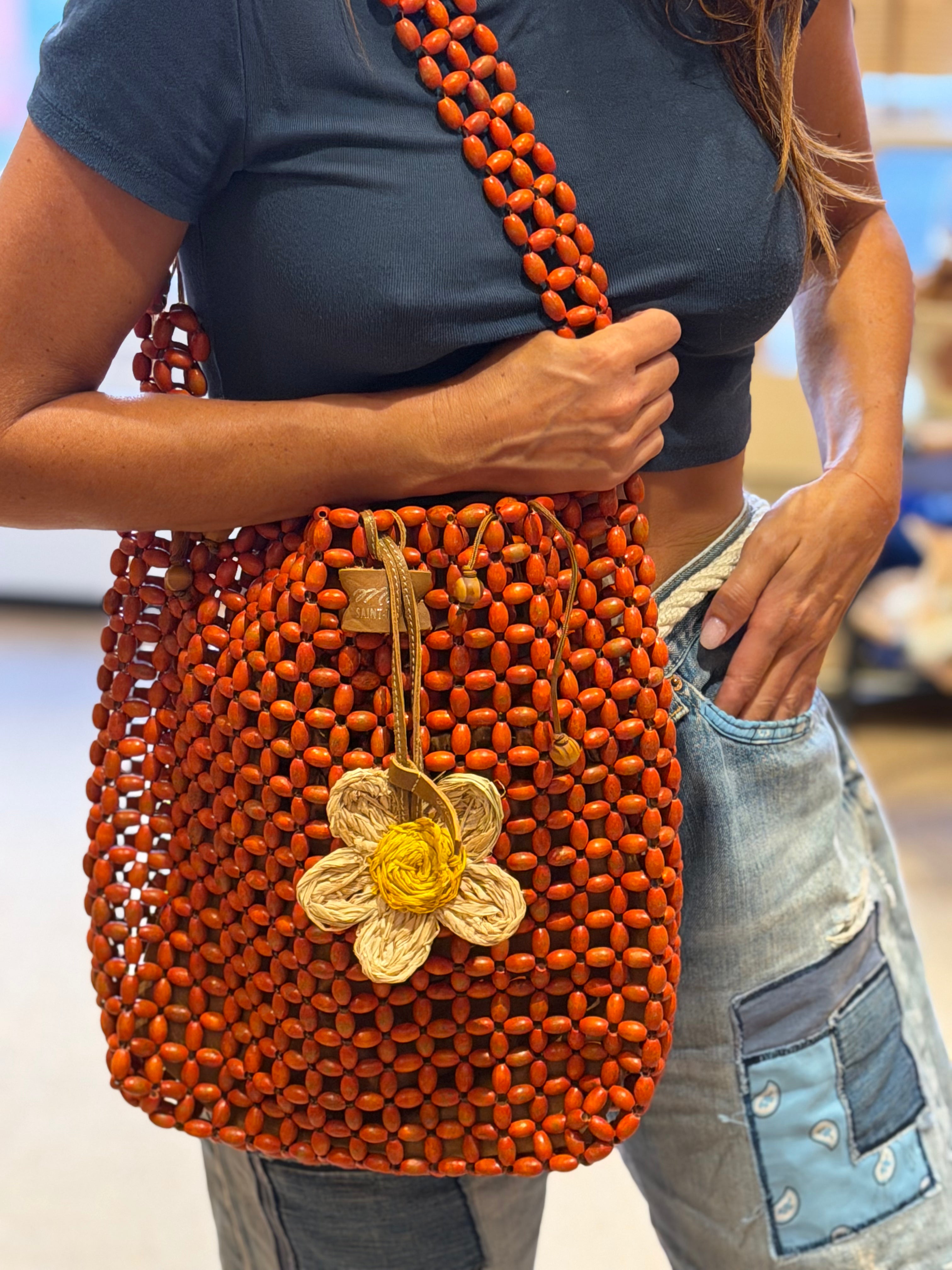 WOODEN BEADS BAG