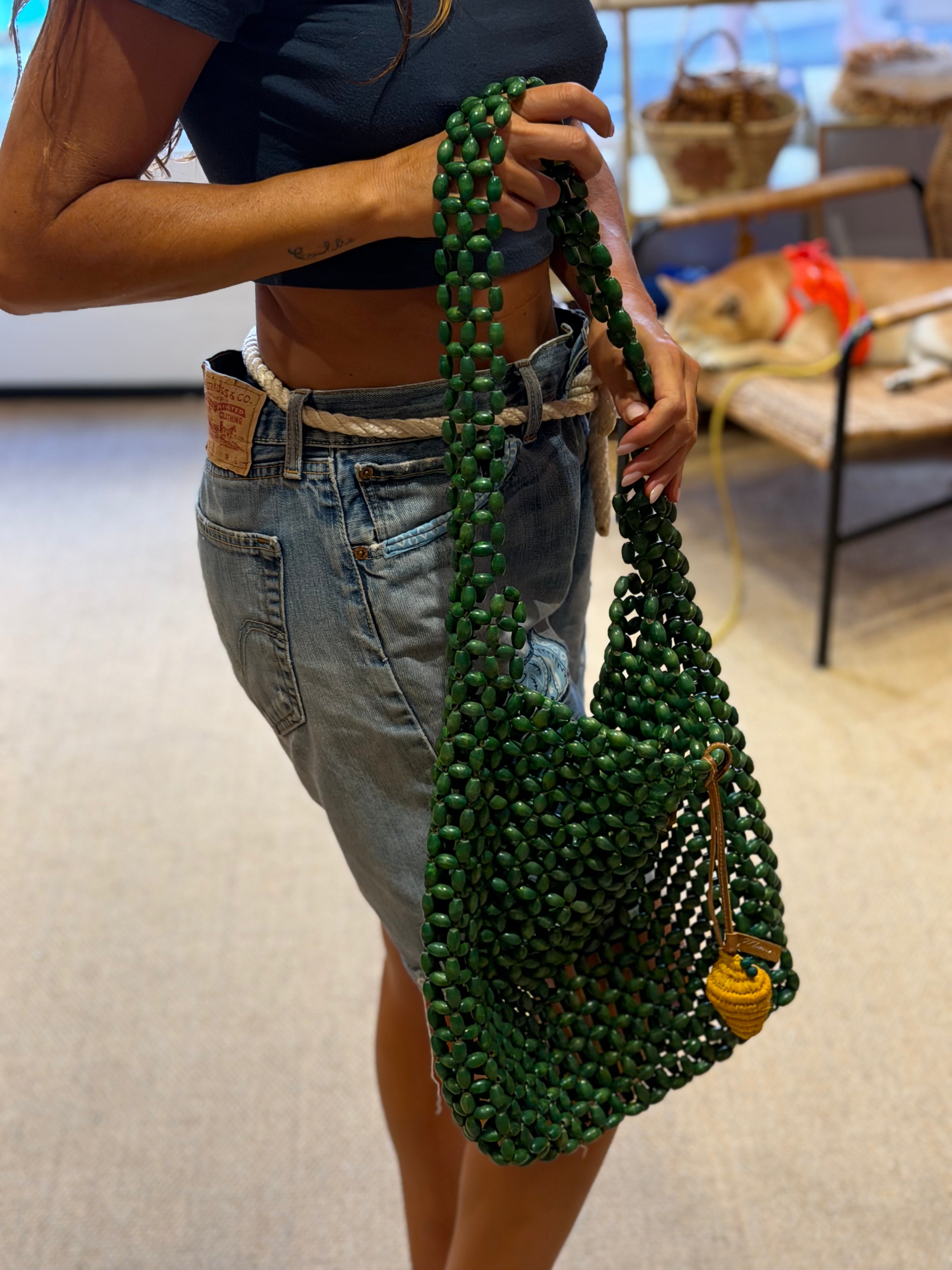 WOODEN BEADS BAG