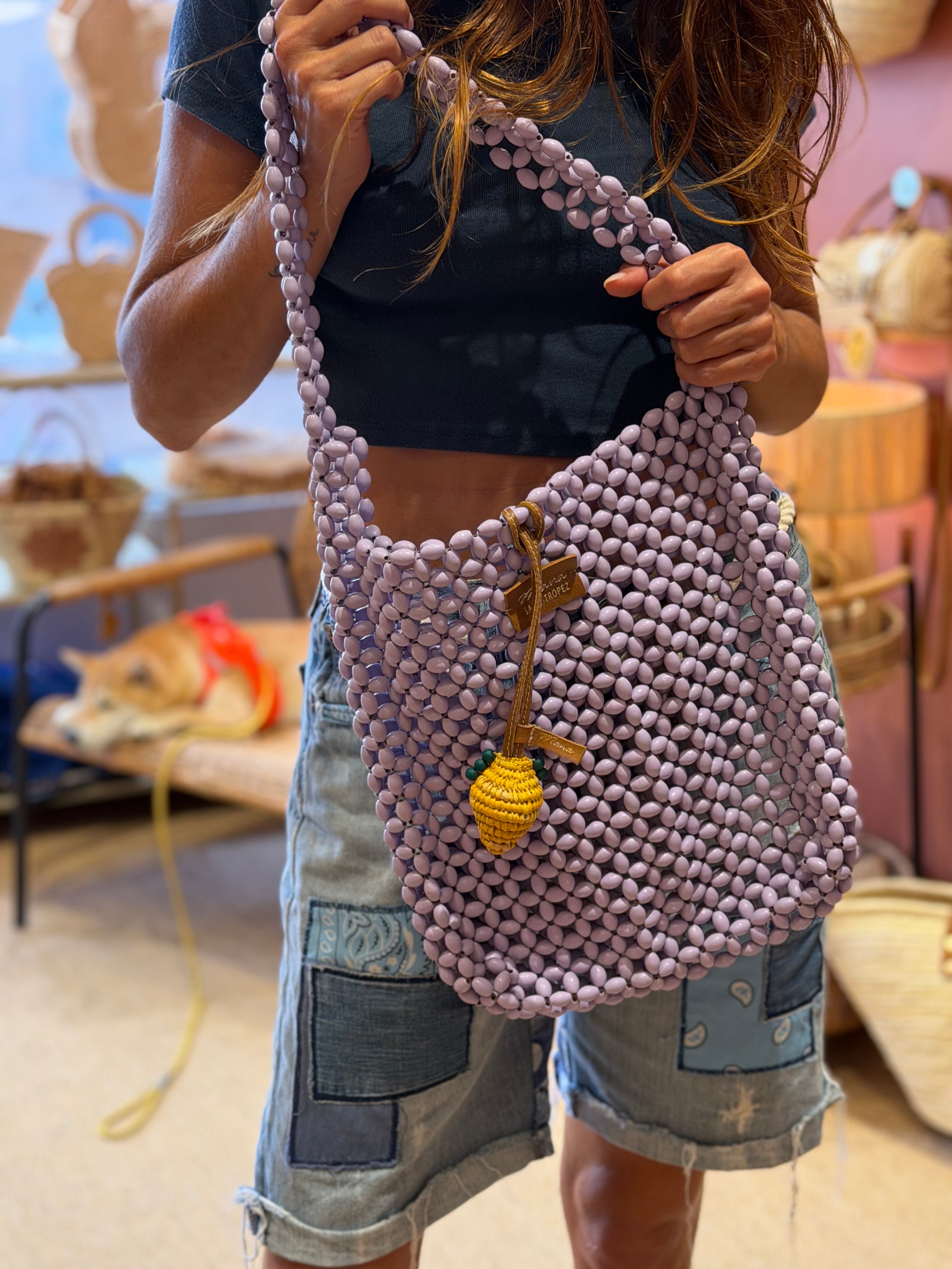 WOODEN BEADS BAG